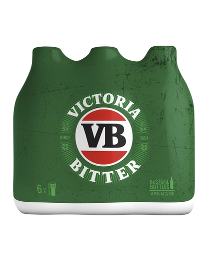 Victoria Bitter Lager Bottles 375mL 6 Pack