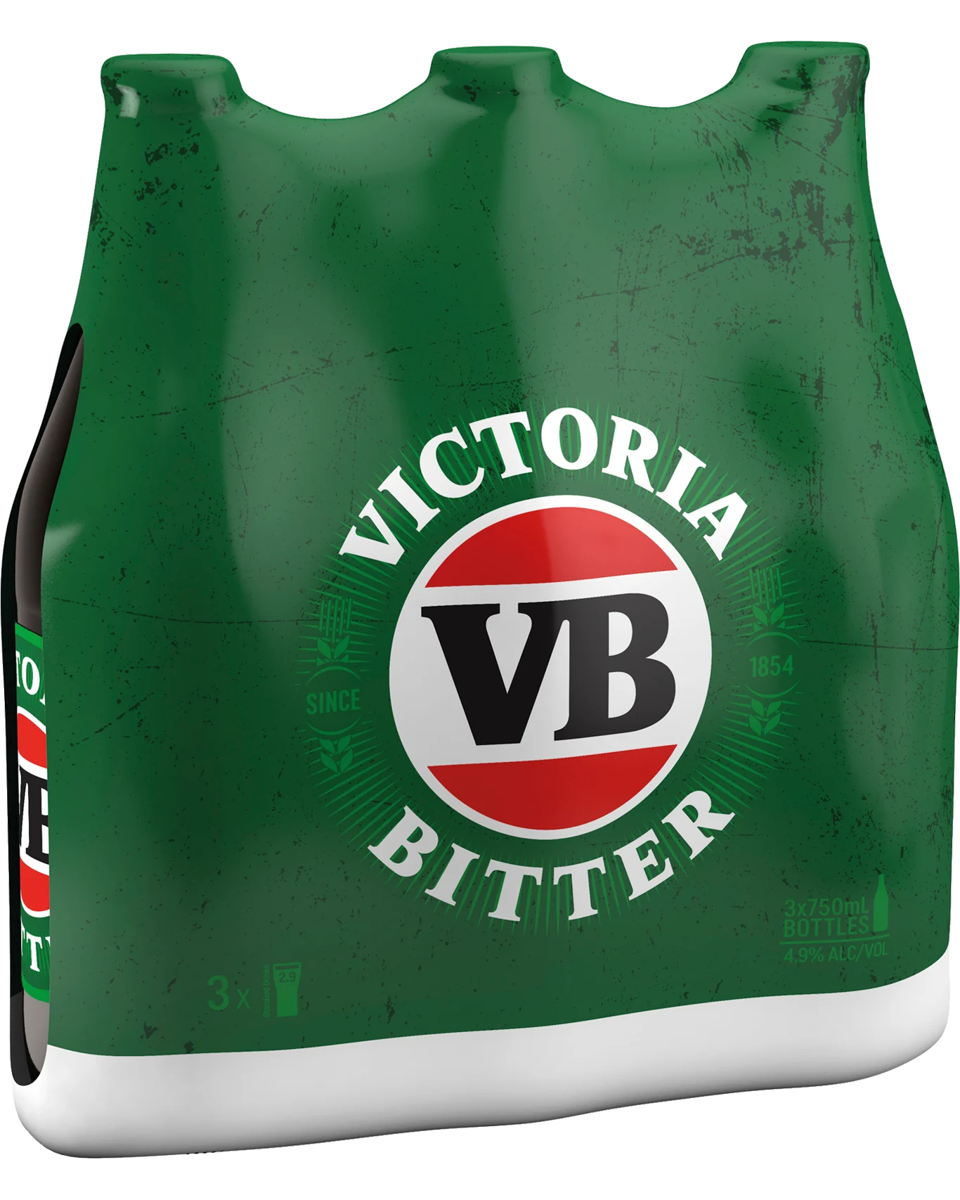 Victoria Bitter Lager Bottles 750mL 3 Pack