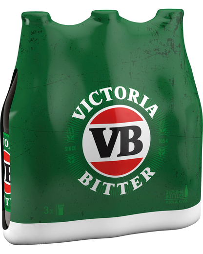 Victoria Bitter Lager Bottles 750mL 3 Pack