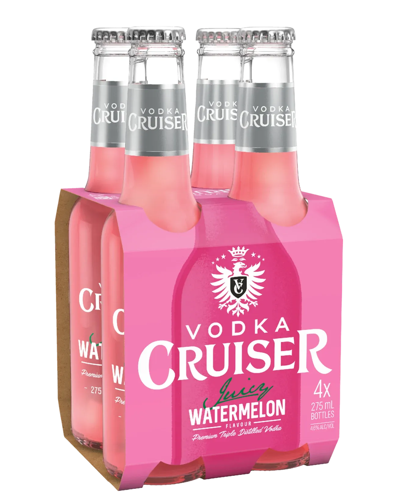 Vodka Cruiser Juicy Watermelon Bottles 275mL 4 Pack