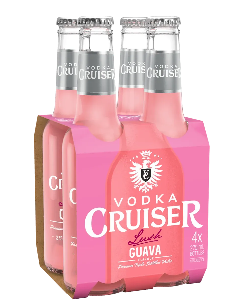 Vodka Cruiser Lush Guava Bottles 275mL 4 Pack