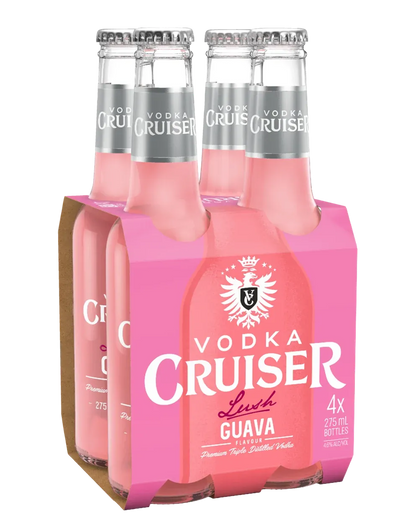 Vodka Cruiser Lush Guava Bottles 275mL 4 Pack