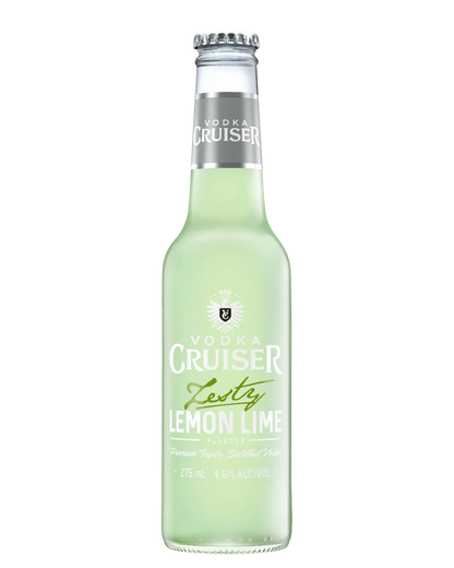 Vodka Cruiser Zesty Lemon Lime Bottles 275mL 4 Pack