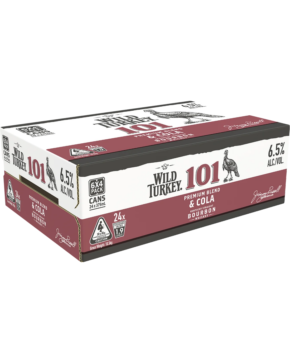 Wild Turkey 101 Bourbon and Cola Can 375mL 24 Pack