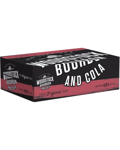 Woodstock Bourbon &amp; Cola 4.8% Cans 375mL 24 Pack