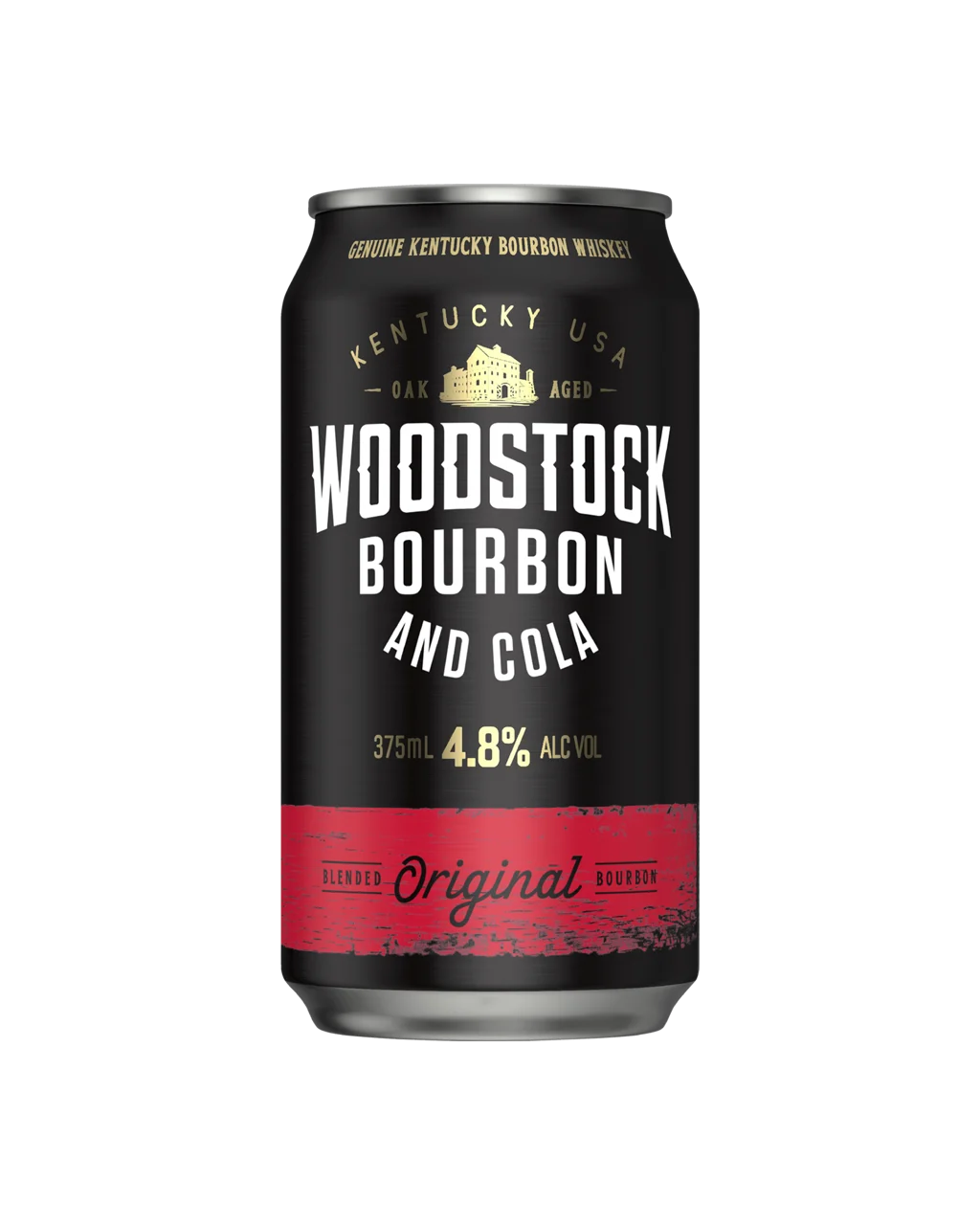 Woodstock Bourbon &amp; Cola 4.8% Cans 375mL 24 Pack