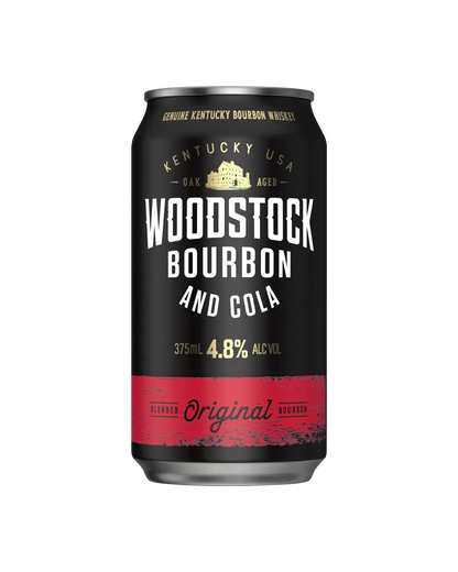 Woodstock Bourbon &amp; Cola 4.8% Cans 375mL 24 Pack