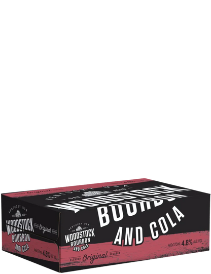 Woodstock Bourbon &amp; Cola 4.8% Cans 375mL 24 Pack