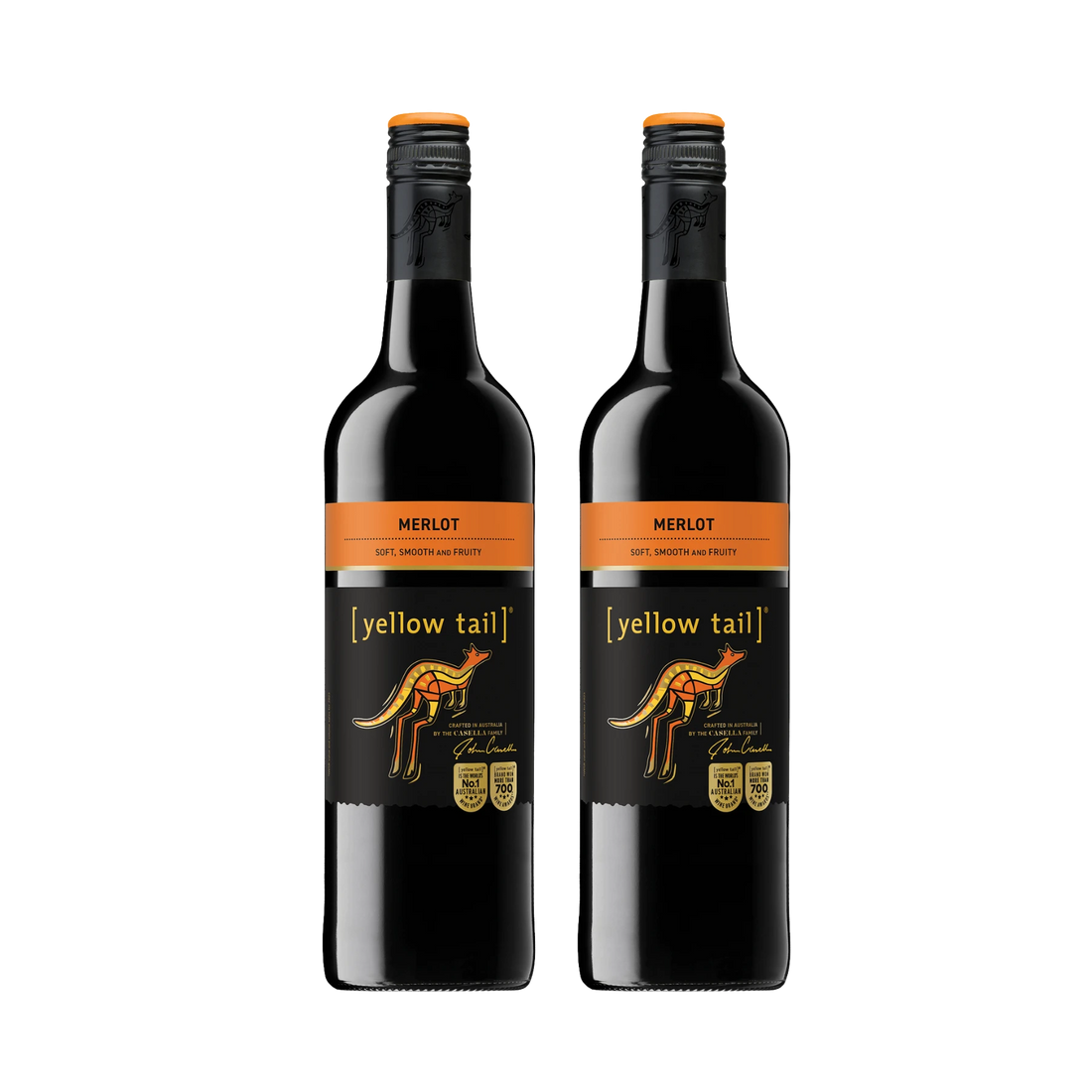 Yellow Tail Merlot 750mL 2 Bottles