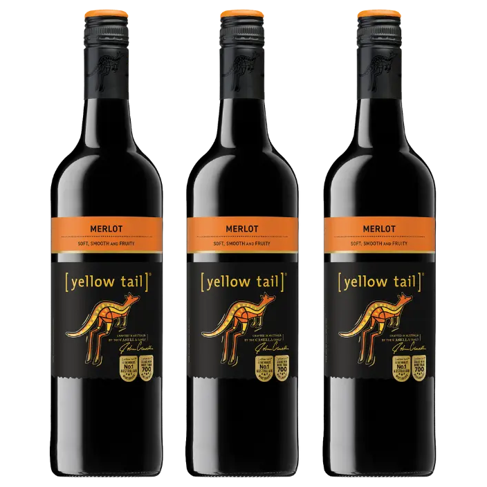 Yellow Tail Merlot 750mL 3 Bottles