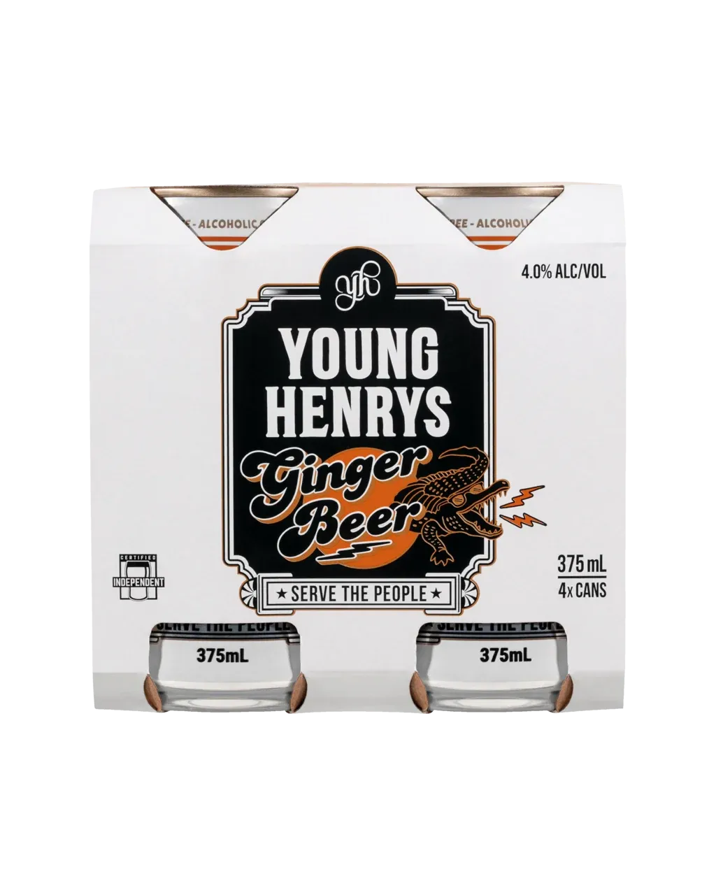 Young Henrys Ginger Beer Cans 375mL 4 Pack