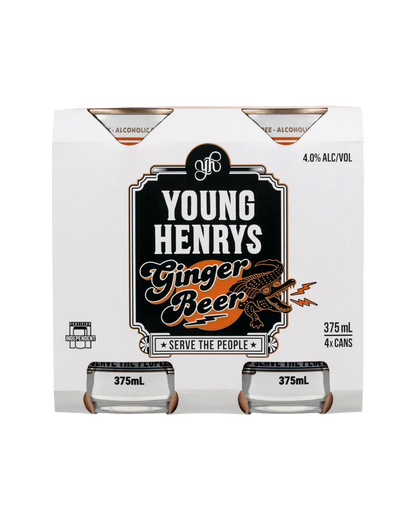 Young Henrys Ginger Beer Cans 375mL 4 Pack
