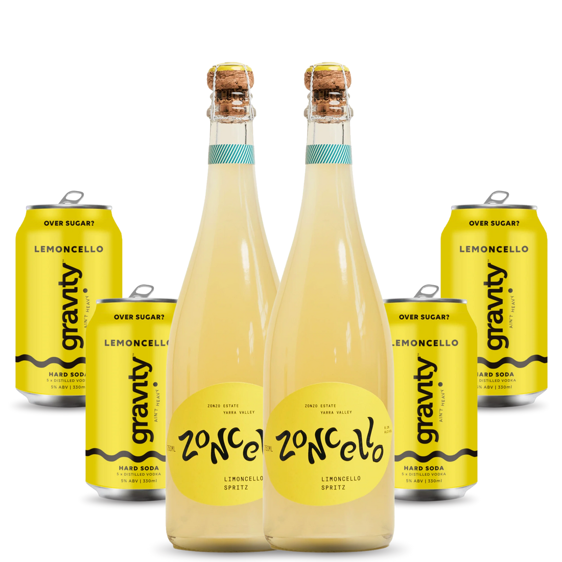 Zoncello Limoncello Spritz and Limoncello Gravity Hard Soda Pack